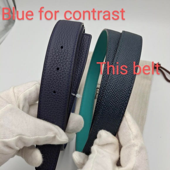 Hermes leather belt with padlock buckle - Picture 10 of 12